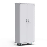 Storage organizer bonnlo 74 tall steel storage cabinet rolling metal storage locker with adjustable shelves and door for garage office kitchen laundry room