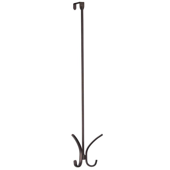 InterDesign Axis Easy Reach Over Door Organizer Hooks for Coats, Hats, Robes, Clothes or Towels – 2 Dual Hooks, Bronze