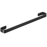 Featured xj dd 3m self adhesive towel bar solid thick black towel rail space aluminum rust towel rack for bedroom kitchen office punch free punching dual use g 60cm24inch