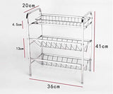 The best spice rack organizer fresh household 3 tier spice jars bottle stand holder stainless steel kitchen organizer storage kitchen shelves rack silver