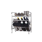 Top spice rack organizer fresh household 3 tier spice jars bottle stand holder stainless steel kitchen organizer storage kitchen shelves rack silver