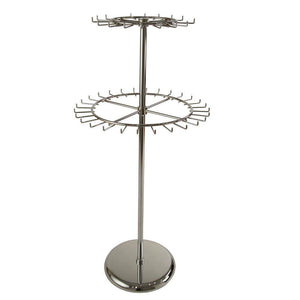 BELT OR TIE DOUBLE TIER REVOLVING RACK WITH SQUARE BASE