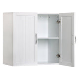 Select nice white wall mounted wooden kitchen cabinet bathroom shelf laundry mudroom garage toiletries medicines tools storage organizer cupboard unit ample storage space solid construction stylish modern design