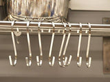 Exclusive daratarin flat s hooks heavy duty solid stainless steel s shaped hanging hooks metal kitchen pot pan hangers rack hooks