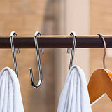 Order now 40 pack heavy duty s hooks stainless steel s shaped hooks hanging hangers for kitchenware spoons pans pots utensils clothes bags towers tools plants silver