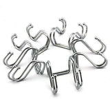 Great ruiling 10 pack double s shaped hooks chrome finish steel s hook cookware universal kitchen hooks sturdy hanging hooks multiple uses for bathroom towels garden plants