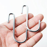 Shop here 24 pack heavy duty s hooks stainless steel s shaped hooks hanging hangers for kitchenware spoons pans pots utensils clothes bags towers tools plants