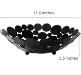 Amazon best littlemu modern creative fruit basket bowl for kitchen counters luxury large metal iron table centerpiece stand for serving fruit snack and home decorative balls black