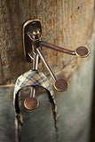 Vagabond Vintage, Metal Wall Mountable Tie Hook with Three Moving Arms in Antique Brass