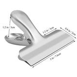 Great chip bag clips 3 inches wide stainless steel chip clips for bread coffee food bags office school kitchen home usage clips6 pack