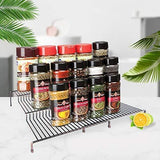 Discover the 3 tier spice rack step shelf cabinet countertop kitchen organizer expandable stackable pantry bathroom multipurpose storage rack holder non skid 2 pack