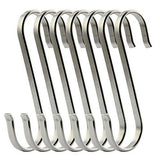 Order now ruiling 6 pack size x large flat s hooks heavy duty genuine solid 304 stainless steel s shaped hanging hooks kitchen spoon pan pot hanging hooks hangers multiple uses