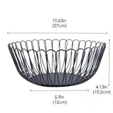 Best creative wire fruit dish basket bowl modern large black decorative table centerpiece holder for kitchen counters living room 10 62 inch petals
