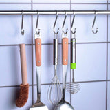Organize with 10 pcs s shape stainless steel hooks for kitchenware utensils clothes towels gardening tools extended wall mount tool holder