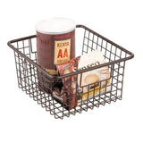 Shop here mdesign farmhouse decor metal wire food storage organizer bin basket with handles for kitchen cabinets pantry bathroom laundry room closets garage 10 25 x 9 25 x 5 25 4 pack bronze