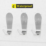 Order now self adhesive wall hooks 304 stainless steel key hooks heavy duty sticky coat hooks for towel robe hat 12 pack no drill no damage nailless waterproof metal hook for bathroom shower kitchen toilet