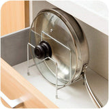 Shop stainless steel pot rack kitchen chopping board lid pot pan storage shelf drain tableware shelves cooking tools holder