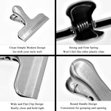 New coideal chip bag clips 8 pack 3 inch wide stainless steel heavy duty food snack clip clamps for kitchen office large metal all purpose air tight seal grip clips for coffee freezer silver