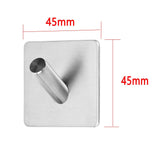 Top karcy 2pcs 304 stainless steel waterproof wall mounted 3m self adhesive hook for bathroom living room kitchen