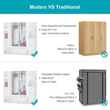 New honey home modular storage cube closet organizers portable plastic diy wardrobes cabinet shelving with easy closed doors for bedroom office kitchen garage 16 cubes white