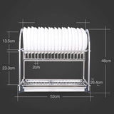 Home lpz stainless steel racks kitchen supplies tableware storage box storage rack kitchen sink drain dish rack rack lpzv size l52cmw26 4cmh46cm