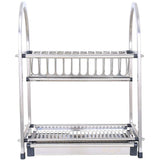 Heavy duty lpz stainless steel racks kitchen supplies tableware storage box storage rack kitchen sink drain dish rack rack lpzv size l52cmw26 4cmh46cm