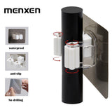 Discover the menxen broom mop holder broom gripper holds self adhesive reusable no drilling super anti slip wall mounted storage rack storage organization for your home kitchen and wardrobe 8 pack