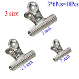 Select nice chip clips bag clips food clips heavy duty stainless steel clips for bag food bag sealing clips all purpose air tight seal clip cubicle hooks for office school kitchen 18 pack 3 2 5 2