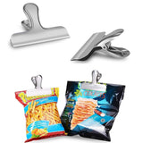 Explore chip bag clips 3 inches wide stainless steel chip clips for bread coffee food bags office school kitchen home usage clips6 pack