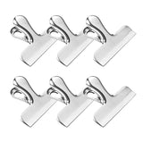 Shop stainless steel clips for kitchen home office 3 inch width heavy duty chip bag clips clamps for air tight seal grips on coffee food bags usagesilver 6 pack