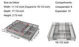 Get esylife expandable kitchen drawer silverware utensils organizer mesh cutlery tray 8 10 compartments