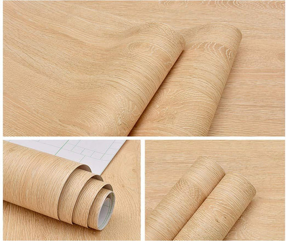 Budget friendly glow4u self adhesive faux light wood vinyl contact paper kitchen cabinets shelves drawer cupboards table desk arts crafts decal 15 7 x117 inches
