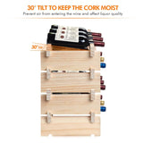 Order now defway wood wine rack countertop stackable storage wine holder 12 bottle display free standing natural wooden shelf for bar kitchen 4 tier natural wood