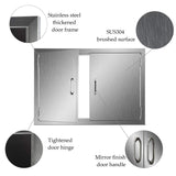 Discover the best co z outdoor kitchen doors 304 brushed stainless steel double bbq access doors for outdoor kitchen commercial bbq island grilling station outside cabinet barbeque grill built in 30 5w x 21h