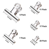 Try sunmns 60 pieces stainless steel clips heavy duty metal clip for photos bags kitchen home office usage 5 sizes 0 78 1 18 1 5 2 2 5 inch