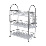 Save on 3 tier dish drying rack dish drainer kitchen storage organization shlef stainless steel geyueya home