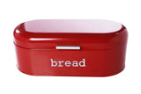 Get large bread box for kitchen counter bread bin storage container with lid metal vintage retro design for loaves sliced bread pastries red 17 x 9 x 6 inches