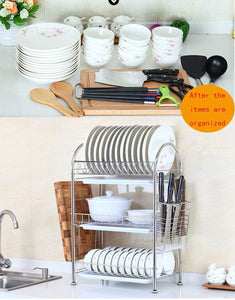 Related 3 tier dish drying rack dish drainer kitchen storage organization shlef stainless steel geyueya home