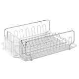 Shop here interdesign forma lupe kitchen large capacity dish drainer rack with drip tray for drying glasses silverware cookware plates pack of 4 stainless steel clear