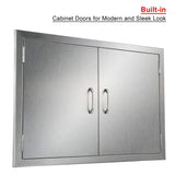 Featured co z outdoor kitchen doors 304 brushed stainless steel double bbq access doors for outdoor kitchen commercial bbq island grilling station outside cabinet barbeque grill built in 30 5w x 21h