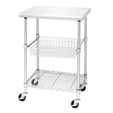 Home seville classics stainless steel nsf certified professional kitchen work table cart 24 w x 20 d x 36 h