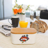 Get porcelain ceramic butter dish with lid large butter keeper fits 2 butter sticks airtight seal durable butter container box holder tray for kitchen table fridge counter standard size heart tattoo