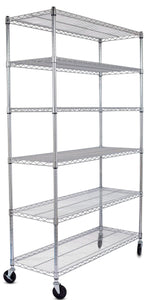 Related internets best 6 tier wire shelving chrome heavy duty shelf wide adjustable rack unit with locking wheels kitchen storage