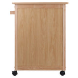 Budget friendly winsome wood single drawer kitchen cabinet storage cart natural