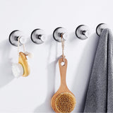 On amazon jomola 2pcs bathroom towel hook suction cup holder utility shower hooks hanger for towel storage kitchen utensil stainless steel vacuum suction cup hooks brushed finish