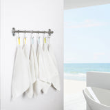 Great webi kitchen sliding hooks solid stainless steel hanging rack rail with 14 utensil removable s hooks for towel pot pan spoon loofah bathrobe wall mounted