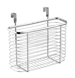 Selection ybm home ybmhome over the cabinet door kitchen storage organizer holder basket pantry caddy wrap rack for sandwich bags cleaning supplies chrome 2234 1 medium