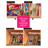Order now rapturous bamboo drawer dividers pack of 5 expandable drawer organizers with anti scratch foam edges adjustable drawer organization separators for kitchen bedroom baby drawer bathroom desk