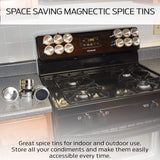 The best 12 magnetic spice tins magnetic spice containers stainless steel for refrigerator and small kitchens spice container organizers spice jars organizer set of 12