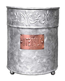 Shop here autumn alley farmhouse galvanized large kitchen utensil holder pretty embossing and copper label add farmhouse warmth and charm